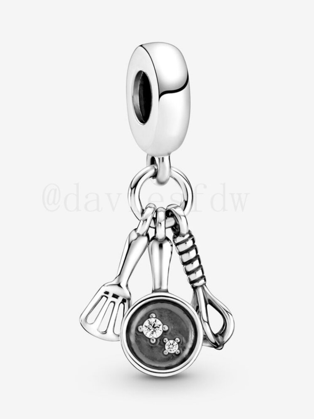 Pandora Spatula, frying pan and mixer pendant Charm